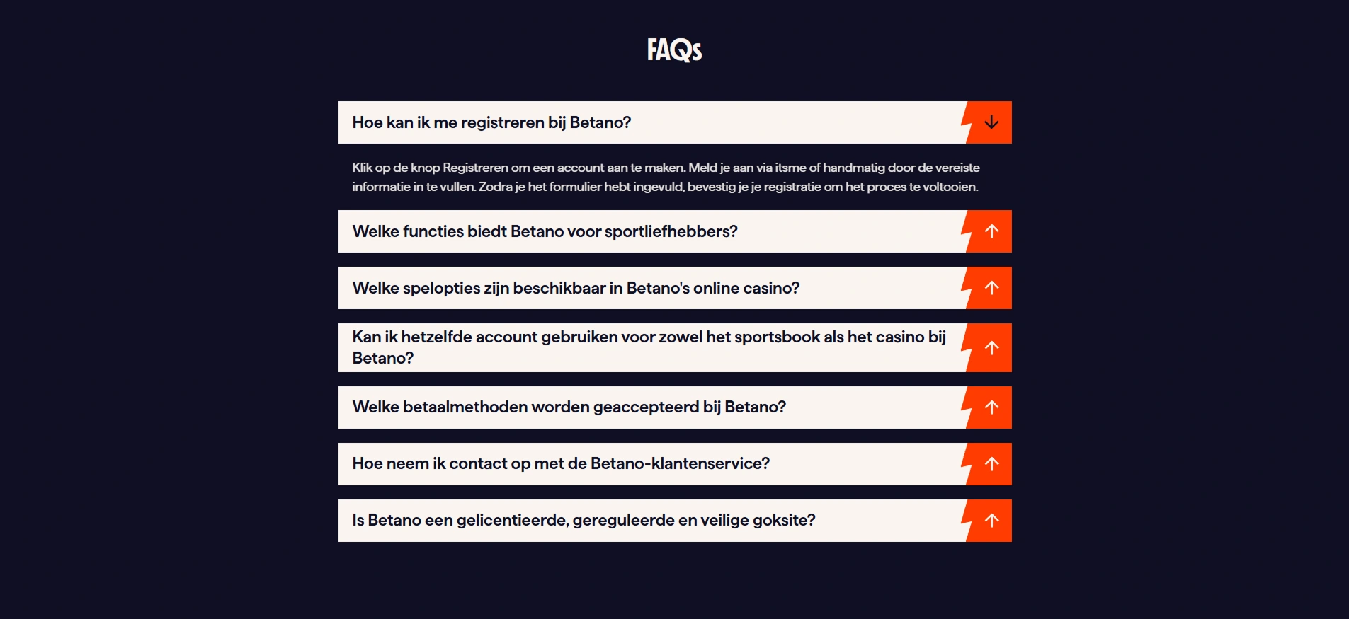 Afbeelding van de officiële Betano Belgium registratie-interface als voorbeeld van een marktgebonden registratieproces